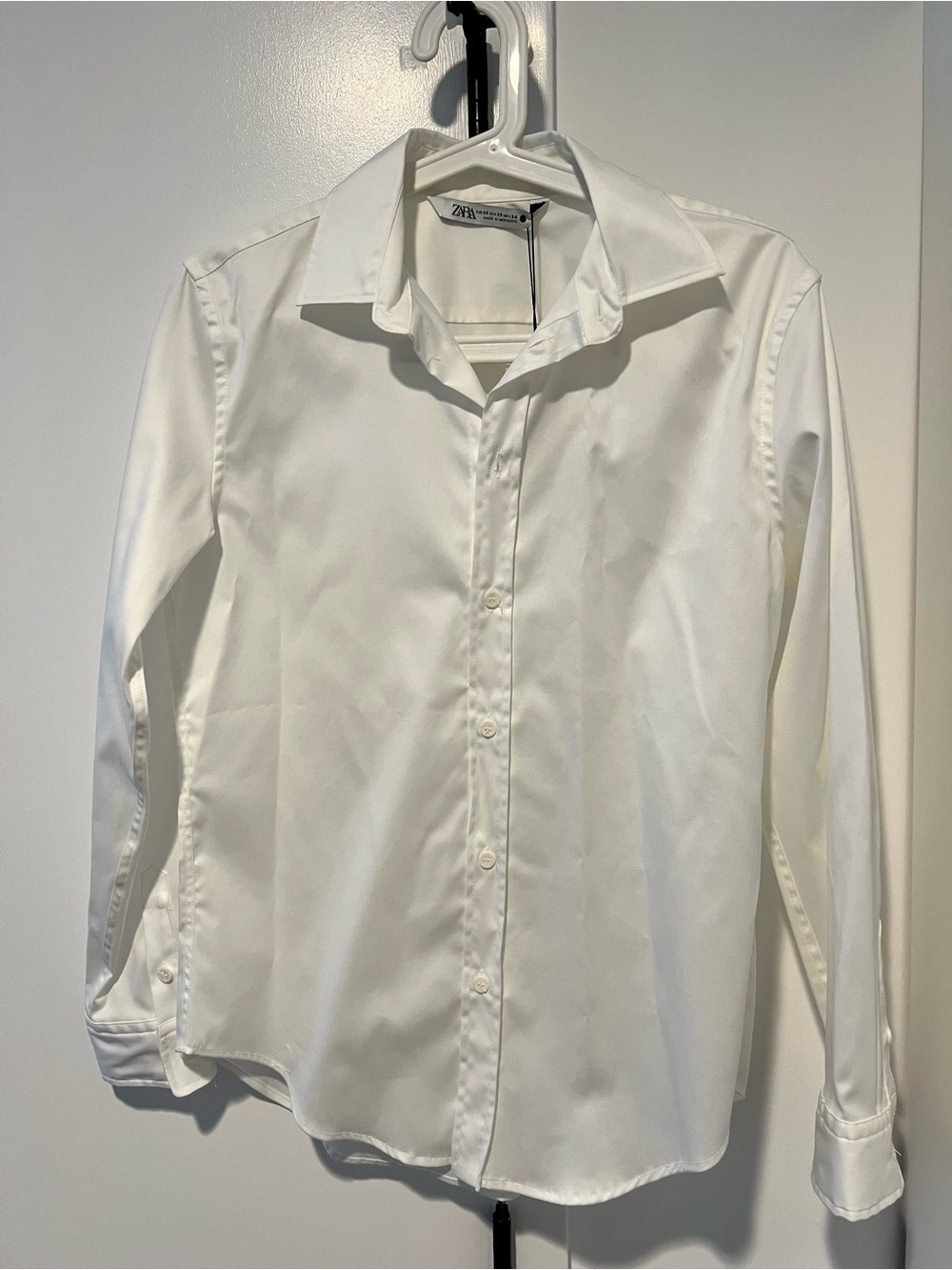 Zara women White Button-Down Shirt